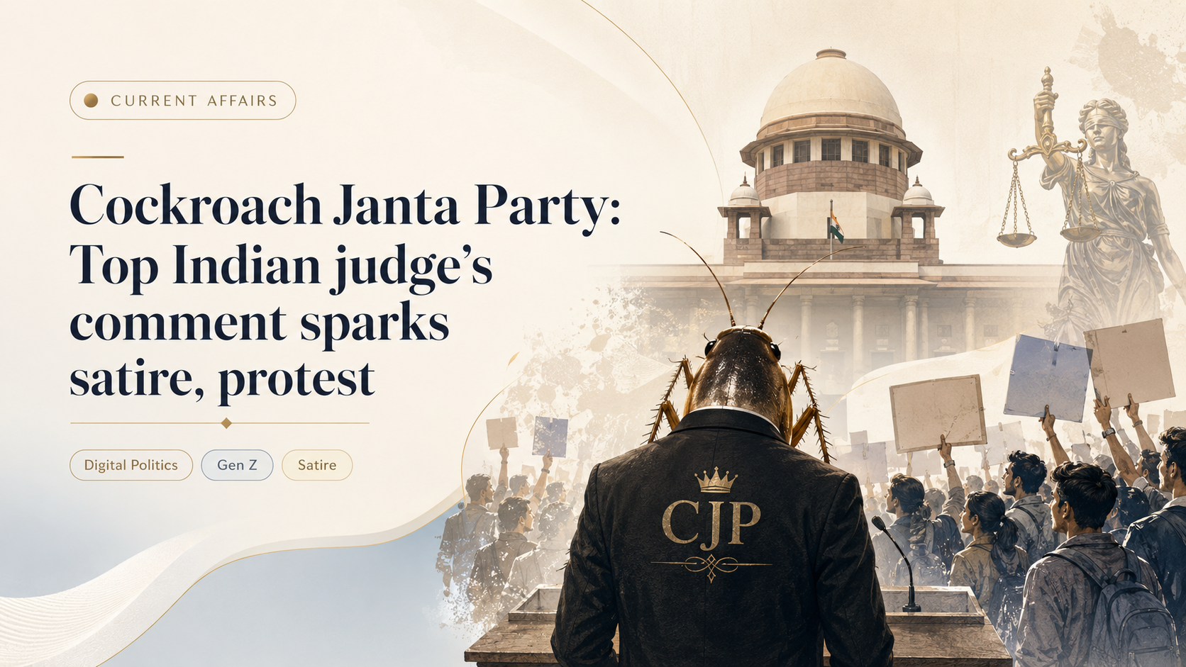 Cockroach Janta Party’: Top Indian judge’s comment sparks satire, protest