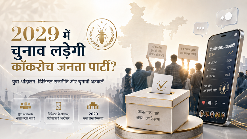 2029 में चुनाव लड़ेगी कॉकरोच जनता पार्टी?